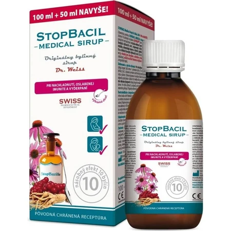 STOPBACIL Medical jarabe para la tos Dr Weiss 1×150 ml, jarabe para la tos