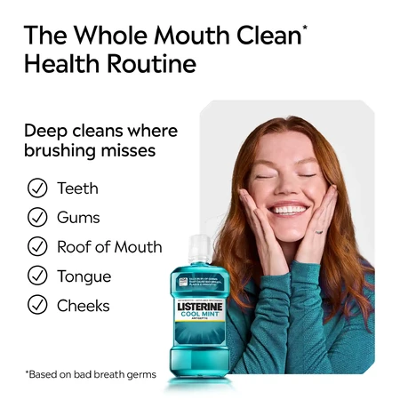 Rince-bouche antiseptique Listerine Cool Mint, 250 ml, Johnson&amp;Johnson