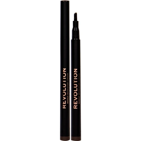 Revolution Hair Stroke Brow Pen Marrón Medio 1×0,50 ml, lápiz de cejas