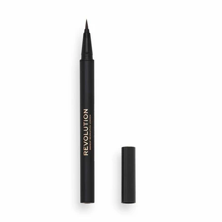 Revolution Hair Stroke Brow Pen Marrón Medio 1×0,50 ml, lápiz de cejas