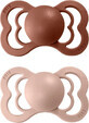 BIBS Supreme natural rubber pacifier Woodchuck/blush 1&#215;2 pcs, size 2