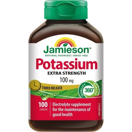 JAMIESON POTASIO 100 mg PRECISION RELEASE 1×100 tbl, potasio