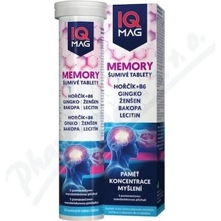 IQ Mag Memory, naranja-mandarina 1×20 tbl, complemento alimenticio
