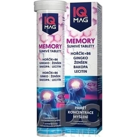 IQ Mag Memory, naranja-mandarina 1×20 tbl, complemento alimenticio