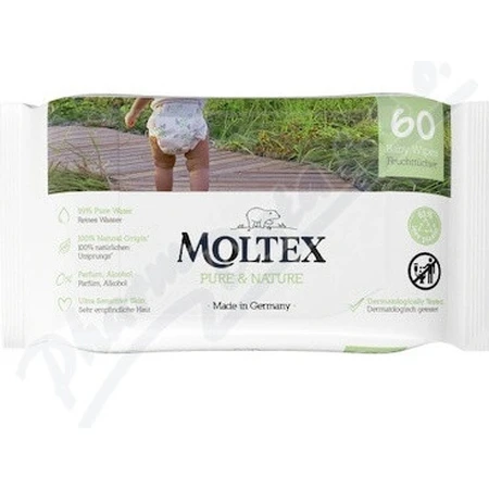 Moltex Pure & Nature EKO Pure & Nature EKO Feuchttücher auf Wasserbasis 1×60 Stück, Feuchttücher