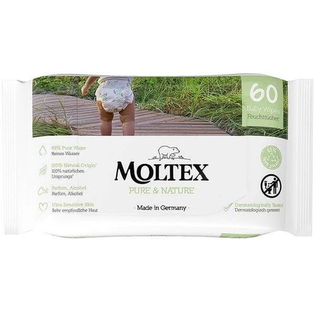 Moltex Pure & Nature EKO Pure & Nature EKO Feuchttücher auf Wasserbasis 1×60 Stück, Feuchttücher