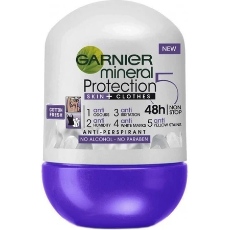 Garnier Mineral Protection 48h 1×50 ml, antiperspirant pearl