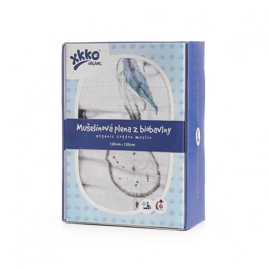 XKKO Biologische Biologische Katoenen Luiers 120x120, Dream Catcher 1×1 stuk