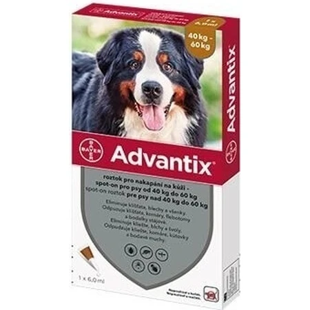 Advantix Spot-on for dogs from 40 to 60 kg (1 pipette) 1x6 ml