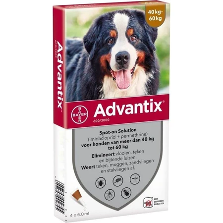 Advantix Spot-on for dogs from 40 to 60 kg (1 pipette) 1x6 ml