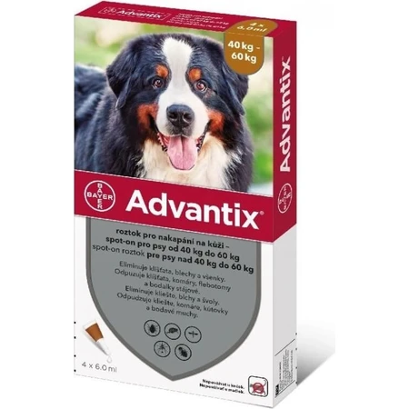 Advantix Spot-on for dogs from 40 to 60 kg (1 pipette) 1x6 ml