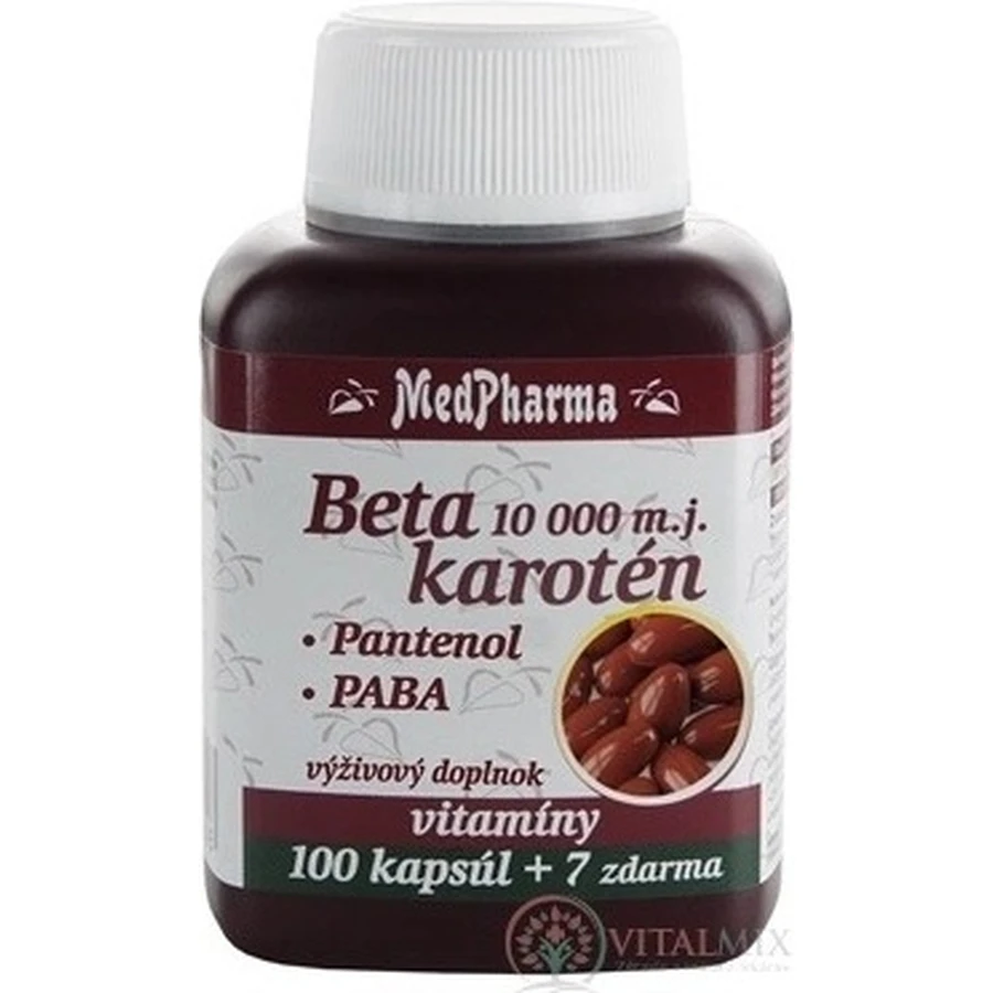 MedPharma BETAKAROTEN 25.000 m.j.+Panthenol+PABA 1×107 cps, Nahrungsergänzungsmittel