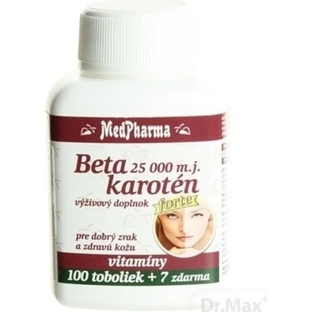 MedPharma BETAKAROTEN 25.000 m.j.+Panthenol+PABA 1×107 cps, Nahrungsergänzungsmittel