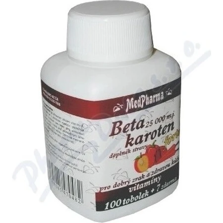 MedPharma BETAKAROTEN 25.000 m.j.+Panthenol+PABA 1×107 cps, Nahrungsergänzungsmittel