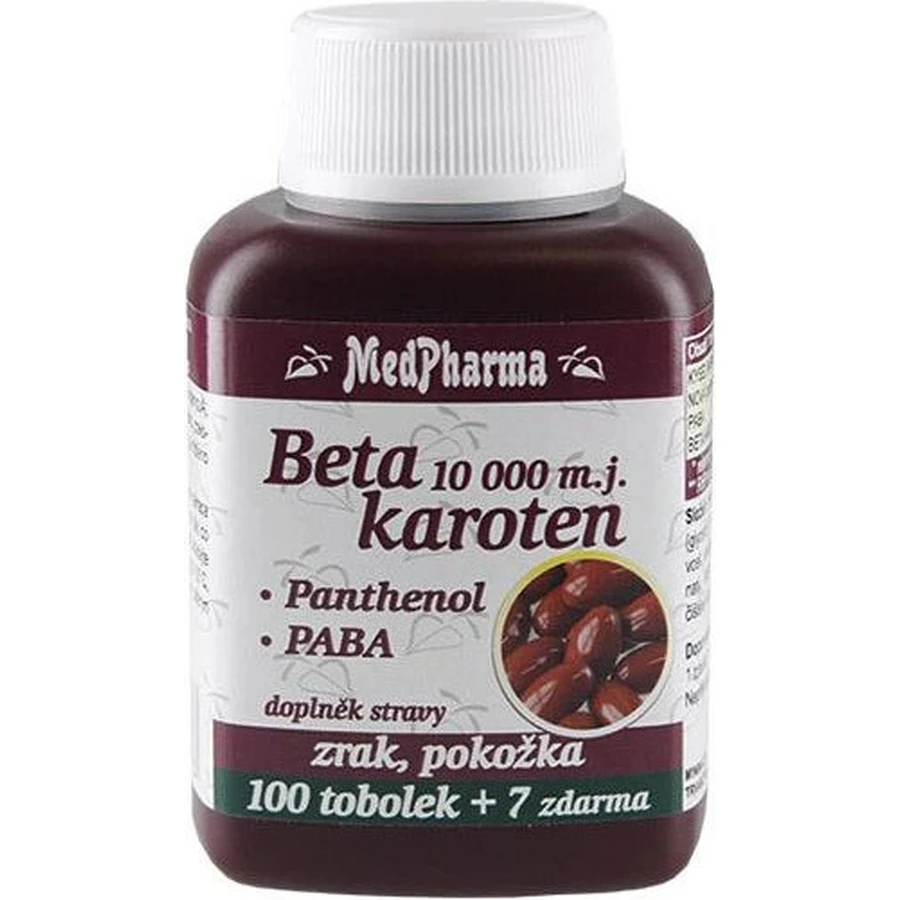 MedPharma BETAKAROTEN 25.000 m.j.+Panthenol+PABA 1×107 cps, Nahrungsergänzungsmittel