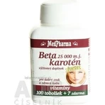 MedPharma BETAKAROTEN 25.000 m.j.+Panthenol+PABA 1×107 cps, Nahrungsergänzungsmittel