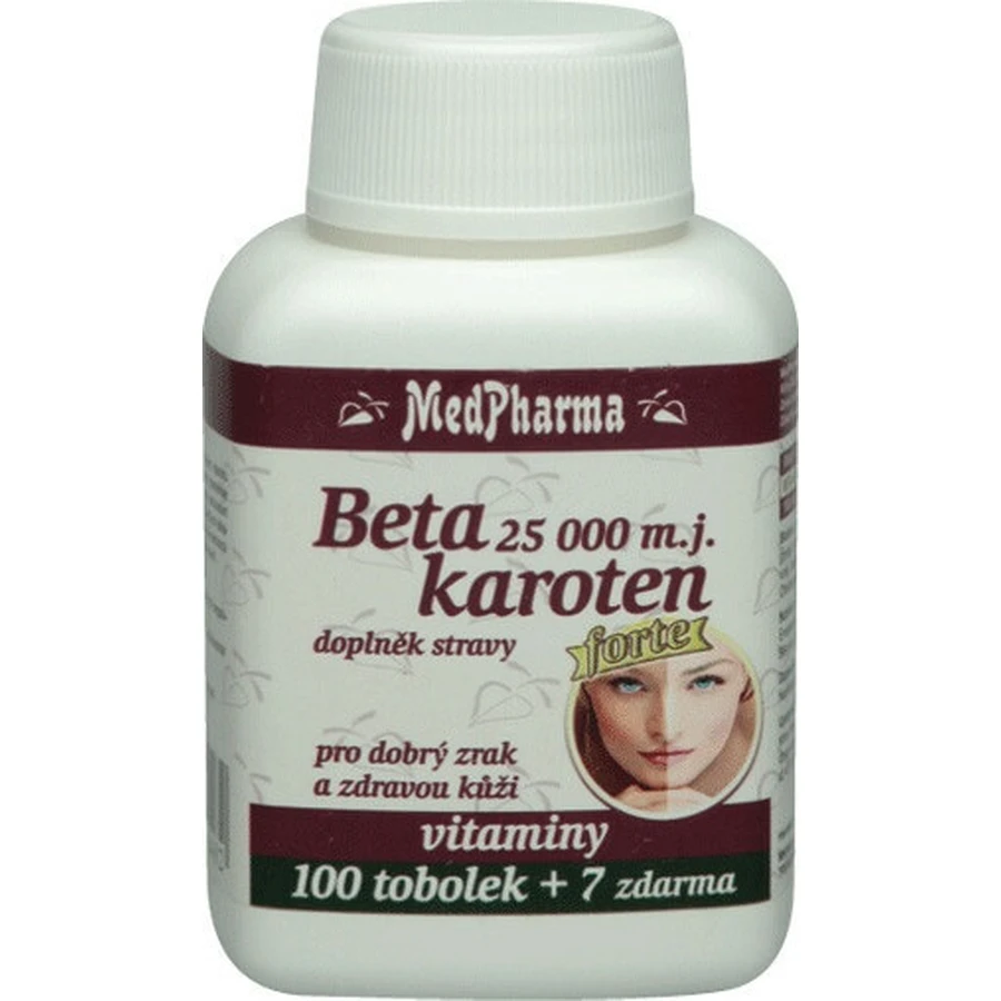 MedPharma BETAKAROTEN 25.000 m.j.+Panthenol+PABA 1×107 cps, Nahrungsergänzungsmittel