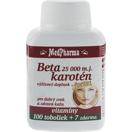 MedPharma BETAKAROTEN 25.000 m.j.+Panthenol+PABA 1×107 cps, Nahrungsergänzungsmittel