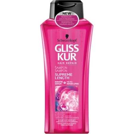 GLISS KUR Shampooing Longueur Suprême 1×400 ml, shampooing