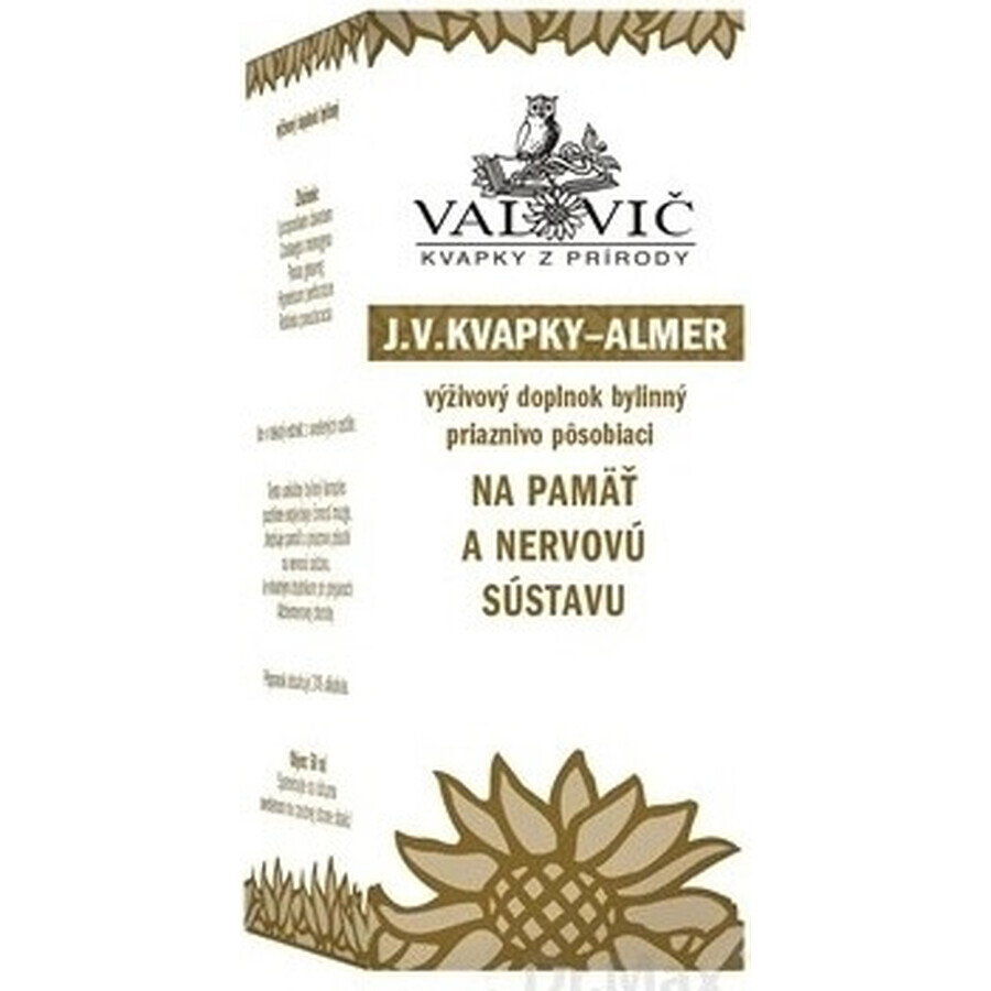 J.V. VAPES - ALMER 1×50 ml, for memory and nervous system