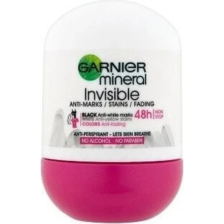 Garnier Invisible 48h 1×50 ml, antitranspirante perla antimanchas