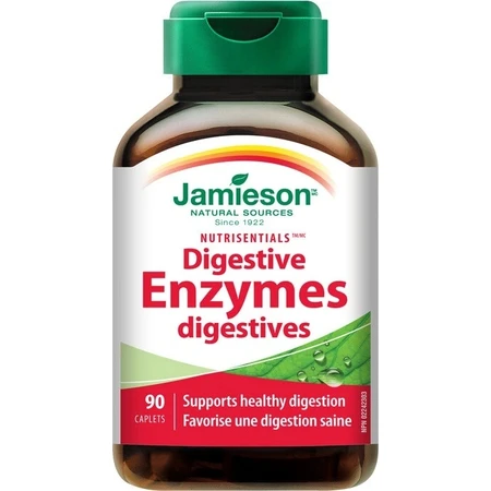JAMIESON ENZIME DIGESTIVE NUTRISENTIALS 1×90 tbl, digestive enzymes
