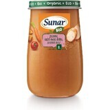 Sunar BIO Groenten, rode linzen, kip, olijfolie 1×190 g, groentestarter BIO