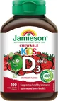 JAMIESON VITAMINE D3 KIDS 400 IU Strawberry 1×100 tbl, VITAMINE D3 pour enfants