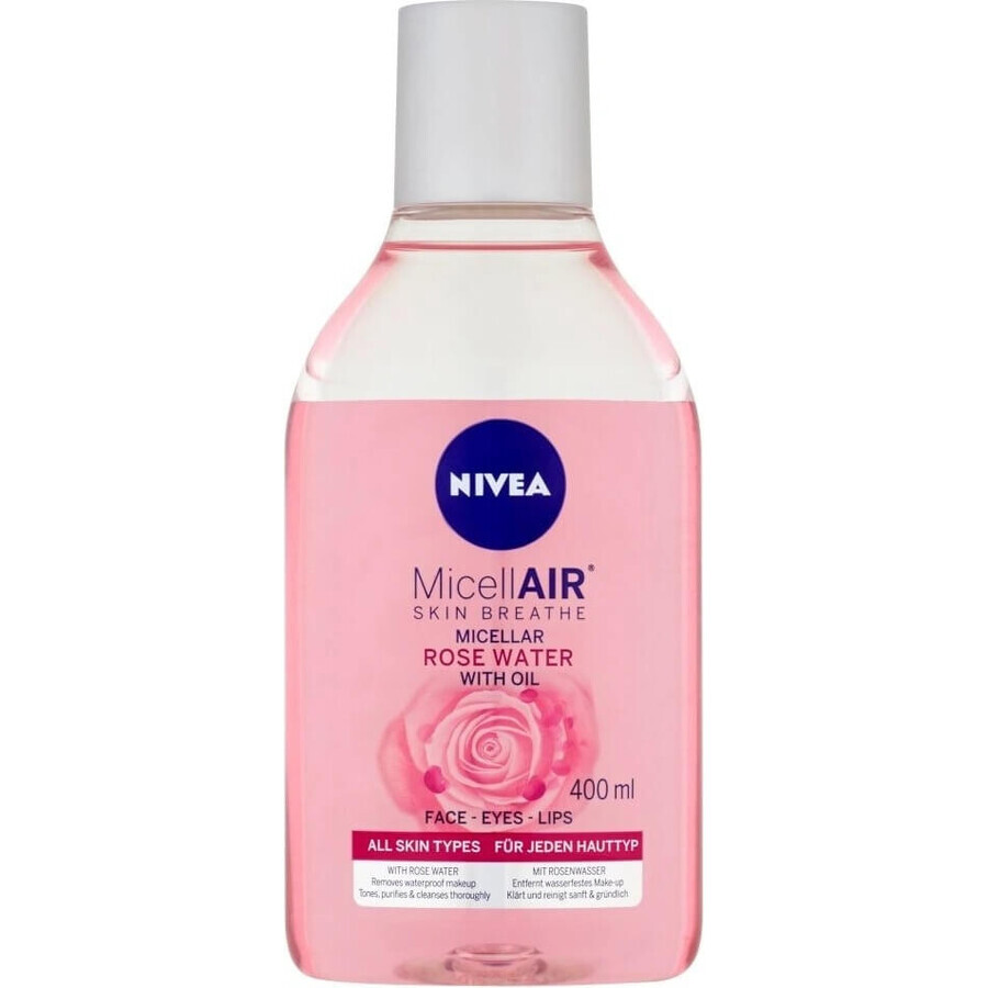 NIVEA Acqua Micellare Bifasica Rosa 1×400 ml, acqua micellare