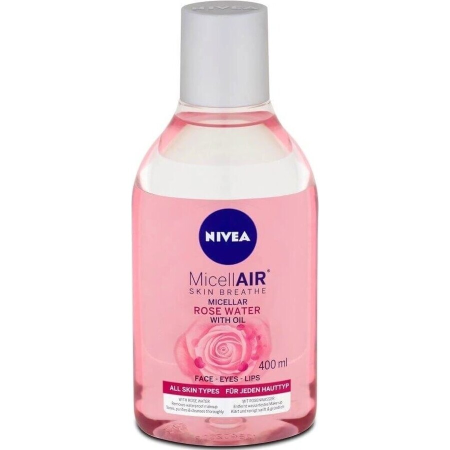 NIVEA Acqua Micellare Bifasica Rosa 1×400 ml, acqua micellare