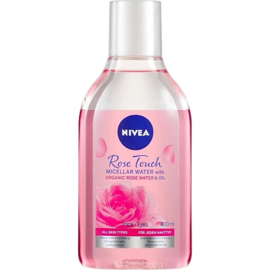 NIVEA Acqua Micellare Bifasica Rosa 1×400 ml, acqua micellare