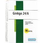GENERICA Ginkgo 24/6 1×90 cps, supliment alimentar GENERICA Ginkgo 24/6 1×90 cps, supliment alimentar