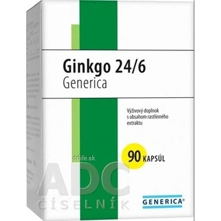 GENERICA Ginkgo 24/6 1×90 cps, complemento alimenticio