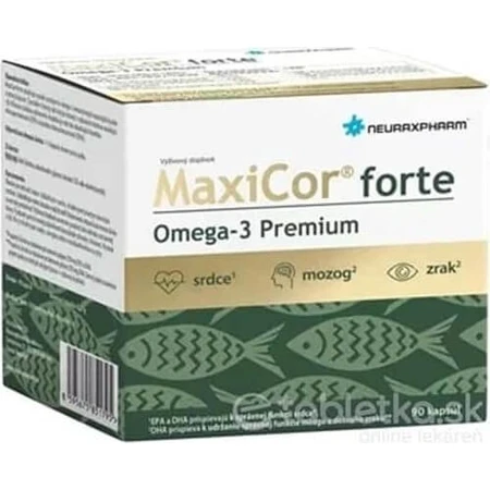 Neuraxpharm MAXICOR FORTE OMEGA-3 PREMIUM 1×90 cps, omega 3