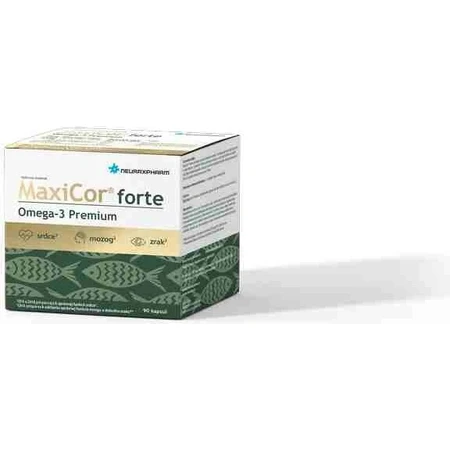 Neuraxpharm MAXICOR FORTE OMEGA-3 PREMIUM 1×90 cps, omega 3