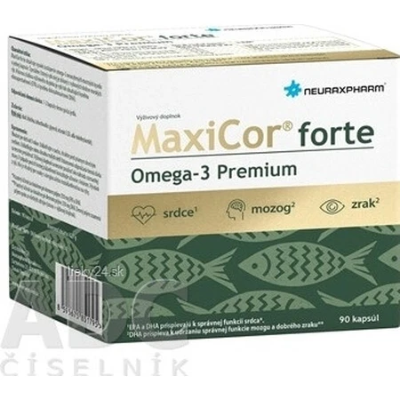 Neuraxpharm MAXICOR FORTE OMEGA-3 PREMIUM 1×90 cps, omega 3