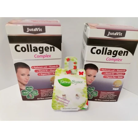JutaVit Complejo de colágeno tbl (+ ácido hialurónico, vitaminas B3, B2, C + zinc orgánico y biotina) 1x60 unid.