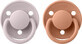 Silicone BIBS De Lux BIBS De Lux 2 pcs 1&#215;1 pcs - one size, plum/peach pink
