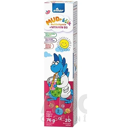 VITAR MUDráčik Multivitamin + VITAMIN D3 1×20 tbl