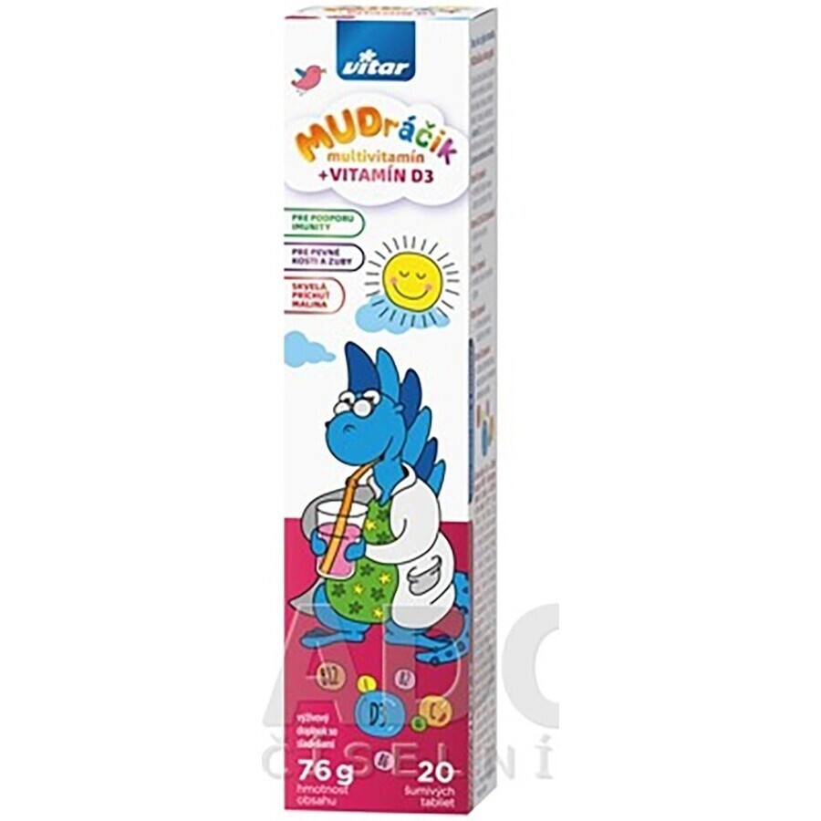 VITAR MUDráčik multivitamine + VITAMINE D3 1×20 tbl