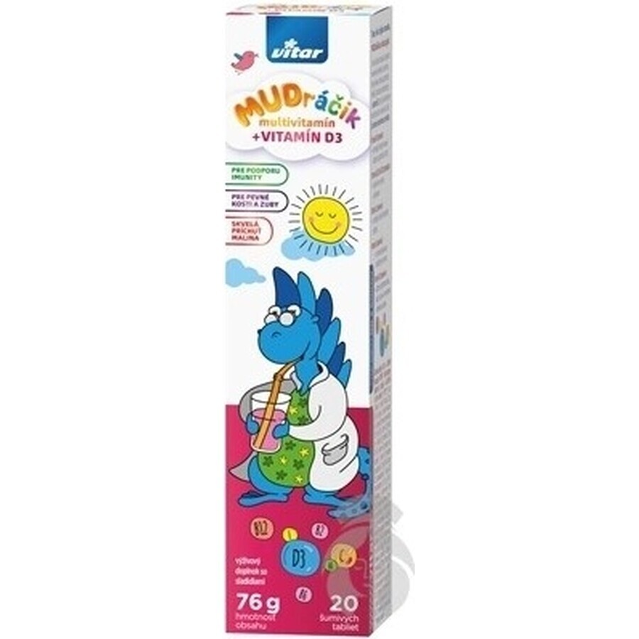 VITAR MUDráčik multivitamine + VITAMINE D3 1×20 tbl