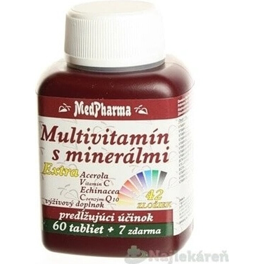 MedPharma MULTIVITAMIN WITH MINERALS EXTRA 42 INGREDIENTS 1×67 tbl, food supplement