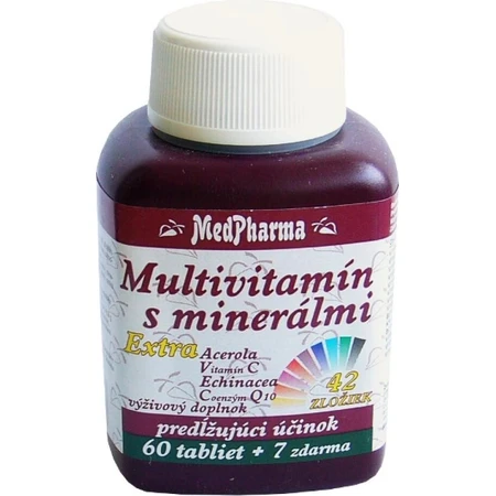 MedPharma MULTIVITAMINAS CON MINERALES EXTRA 42 INGREDIENTES 1×67 tbl, complemento alimenticio