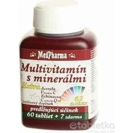 MedPharma MULTIVITAMINAS CON MINERALES EXTRA 42 INGREDIENTES 1×67 tbl, complemento alimenticio