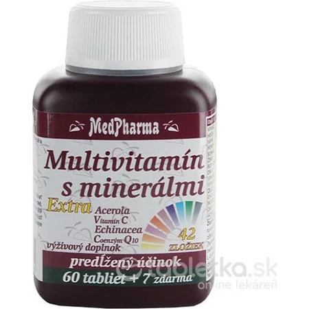 MedPharma MULTIVITAMINAS CON MINERALES EXTRA 42 INGREDIENTES 1×67 tbl, complemento alimenticio