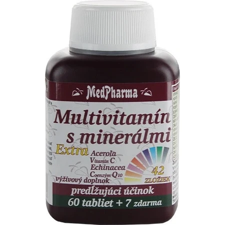 MedPharma MULTIVITAMINAS CON MINERALES EXTRA 42 INGREDIENTES 1×67 tbl, complemento alimenticio