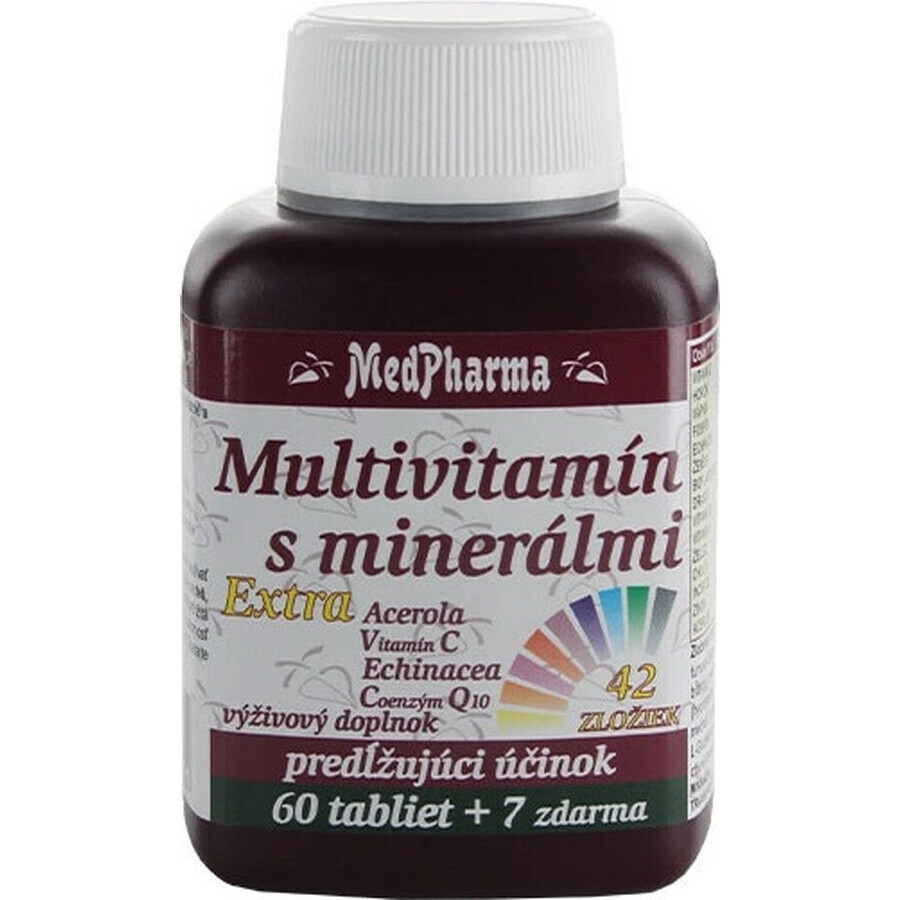 MedPharma MULTIVITAMIN WITH MINERALS EXTRA 42 INGREDIENTS 1×67 tbl, food supplement