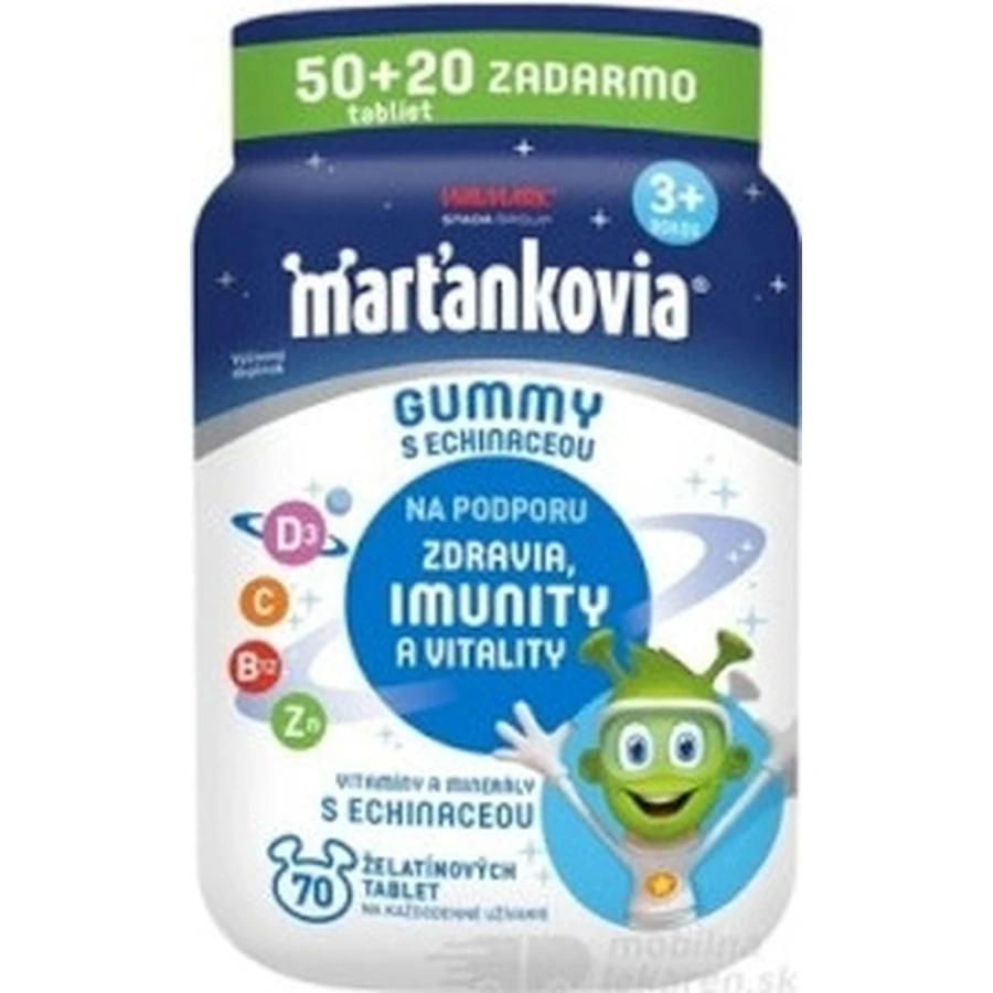 Martiankovia Gummy with echinacea 50+20tbl. 1×50 tbl + 20 tbl, food supplement