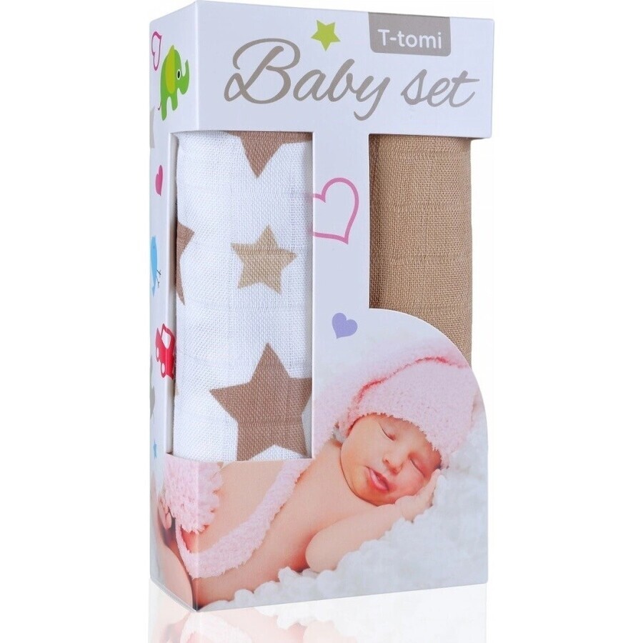 T-TOMI BIO Bambus Handtuch beige 1×1 Stück, Bambus Handtuch