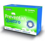 FARMAX Preventan Quattro + vitamine C 1×24 tbl, voedingssupplement FARMAX Preventan Quattro + vitamine C 1×24 tbl, voedingssupplement